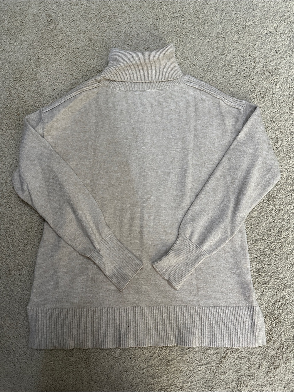 Evereve Women's Light Beige Turtleneck Sweater